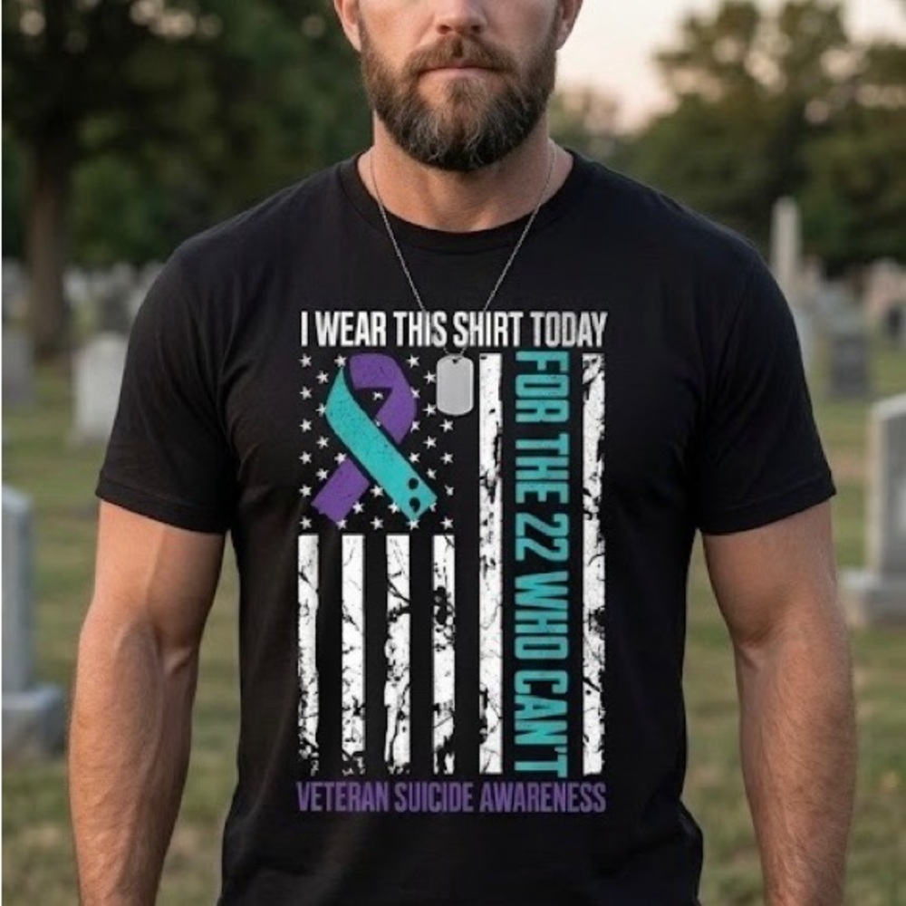 Black Veteran Suicide Awareness T-Shirt